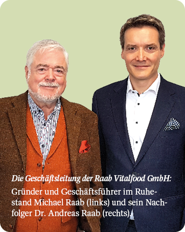 Michael Raab et Andreas Raab, Raab Vitalfood, depuis 35 ans, Complément alimentaire premium